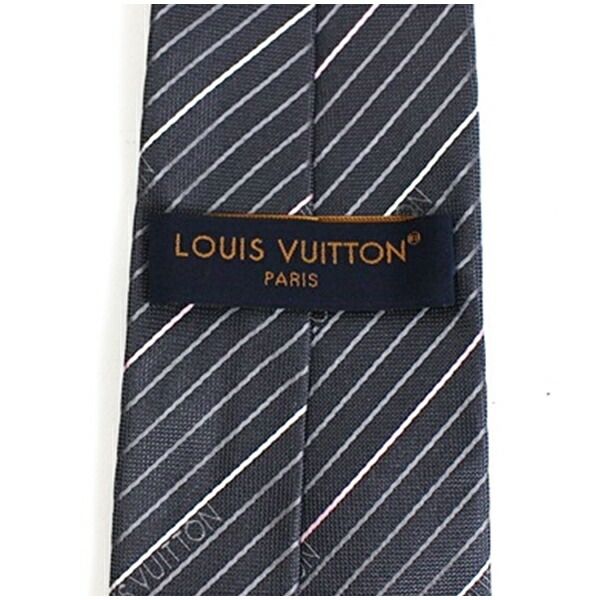 ルイヴィトン シルク ネクタイ クラヴァット M79408 ストライプ 中古