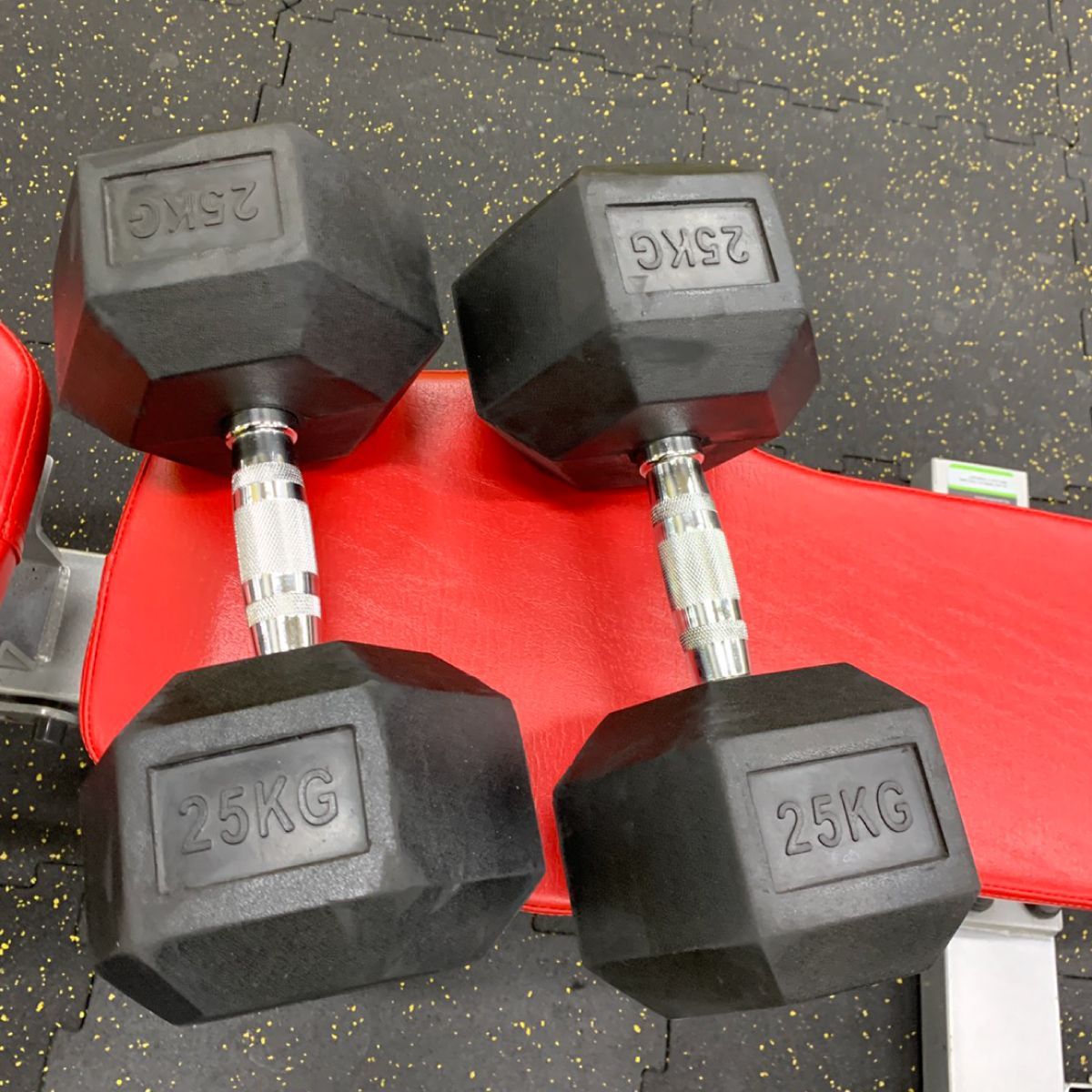 ラバー ヘックス ダンベル 25kg × 2個 セット 【公式通販】