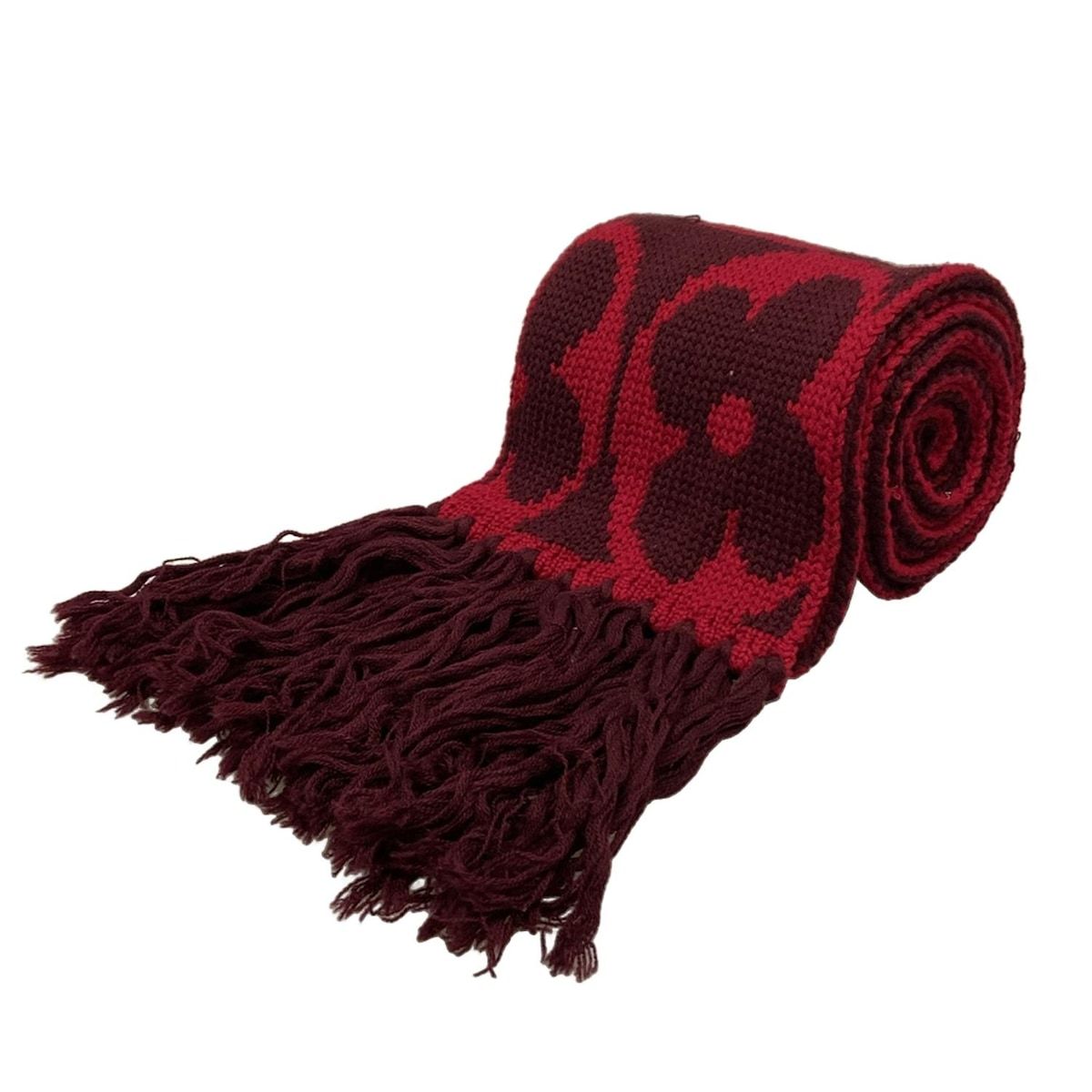 LOUIS VUITTON ルイヴィトン マフラー エシャルプグランフロア M72430 ルビー ウール