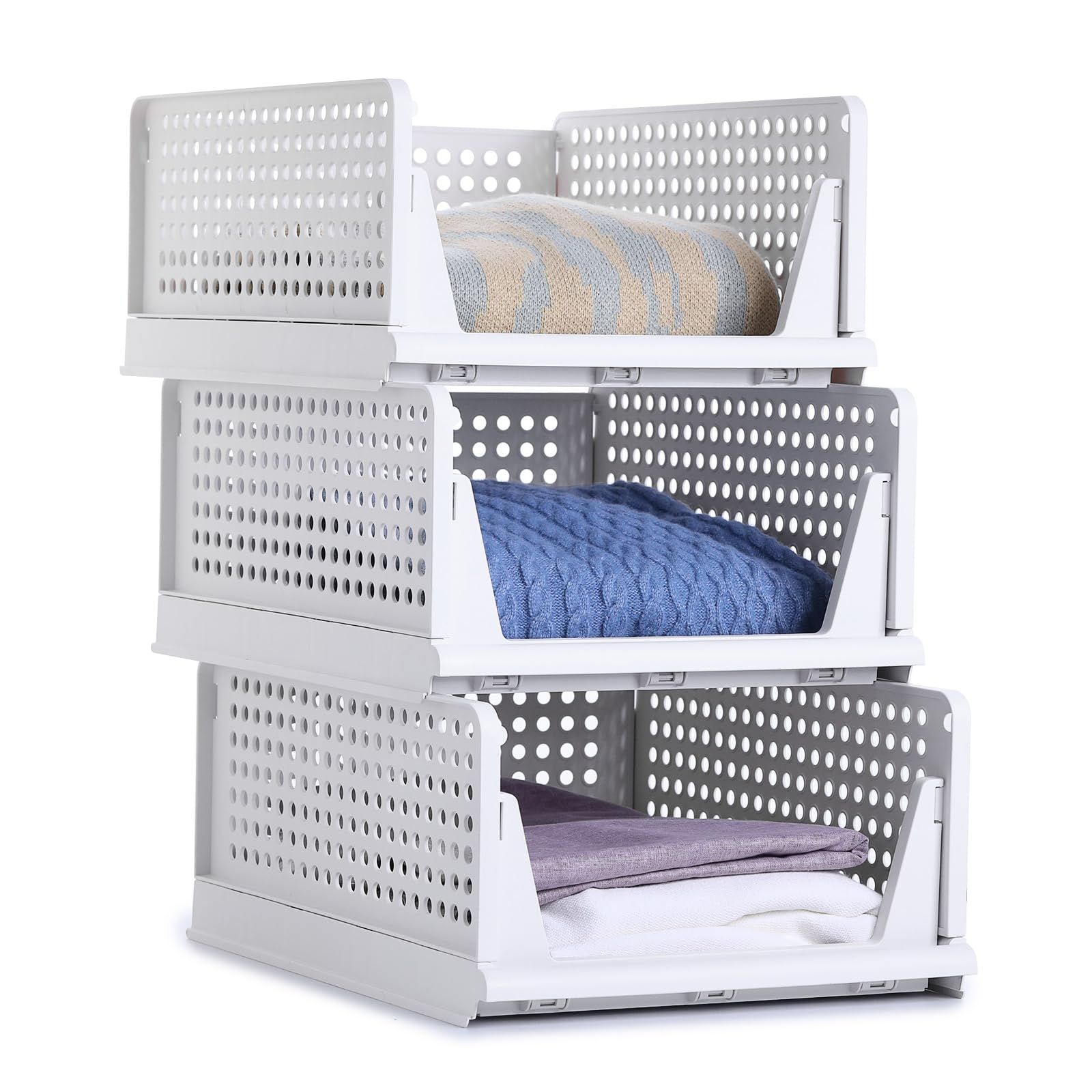 衣類収納ケース ホワイト プラスチック製収納ボックス 1個 衣類収納ケース ホワイト プラスチック製収納ボックス 1個