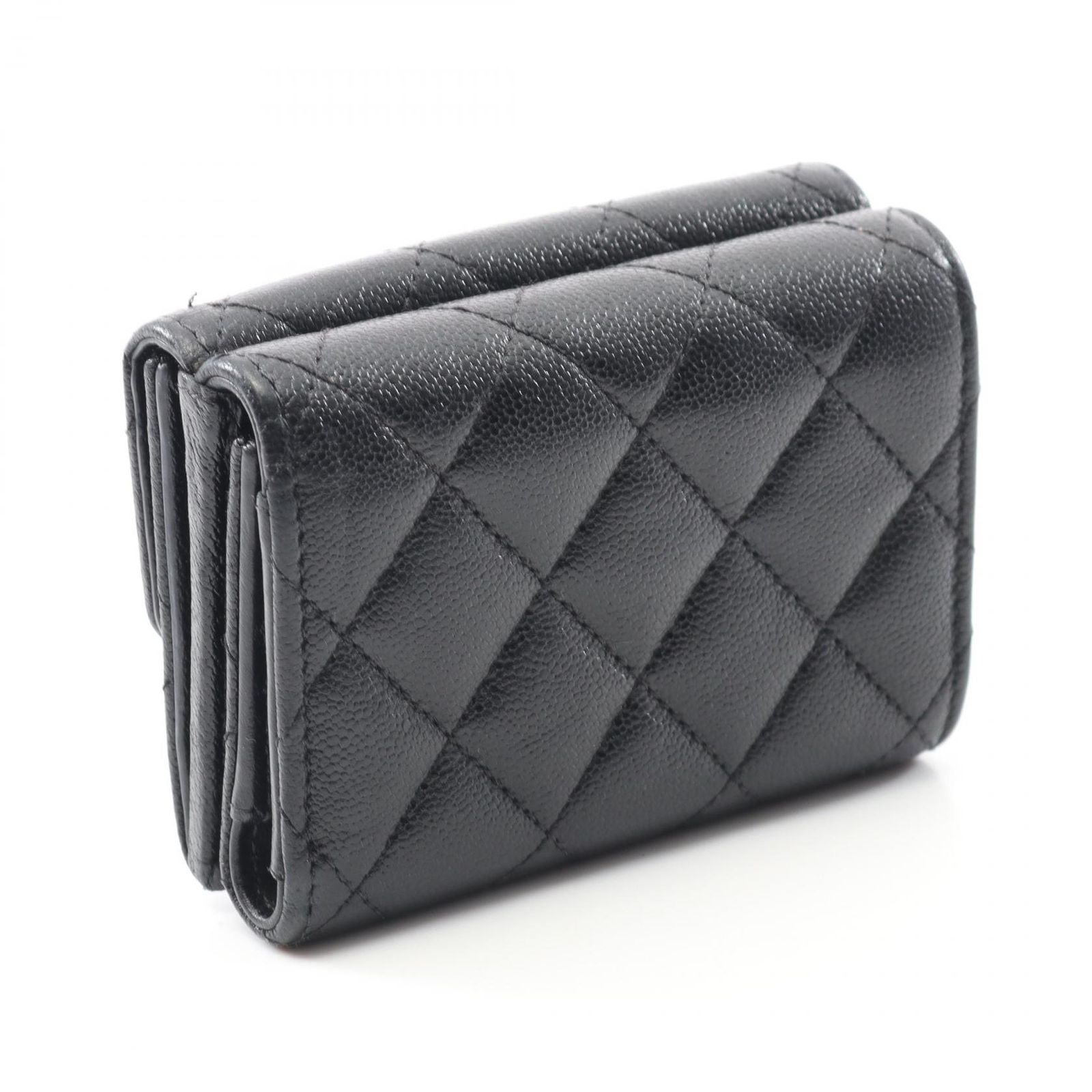 シャネル CHANEL 三つ折り財布 マトラッセ スモール フラップ 
