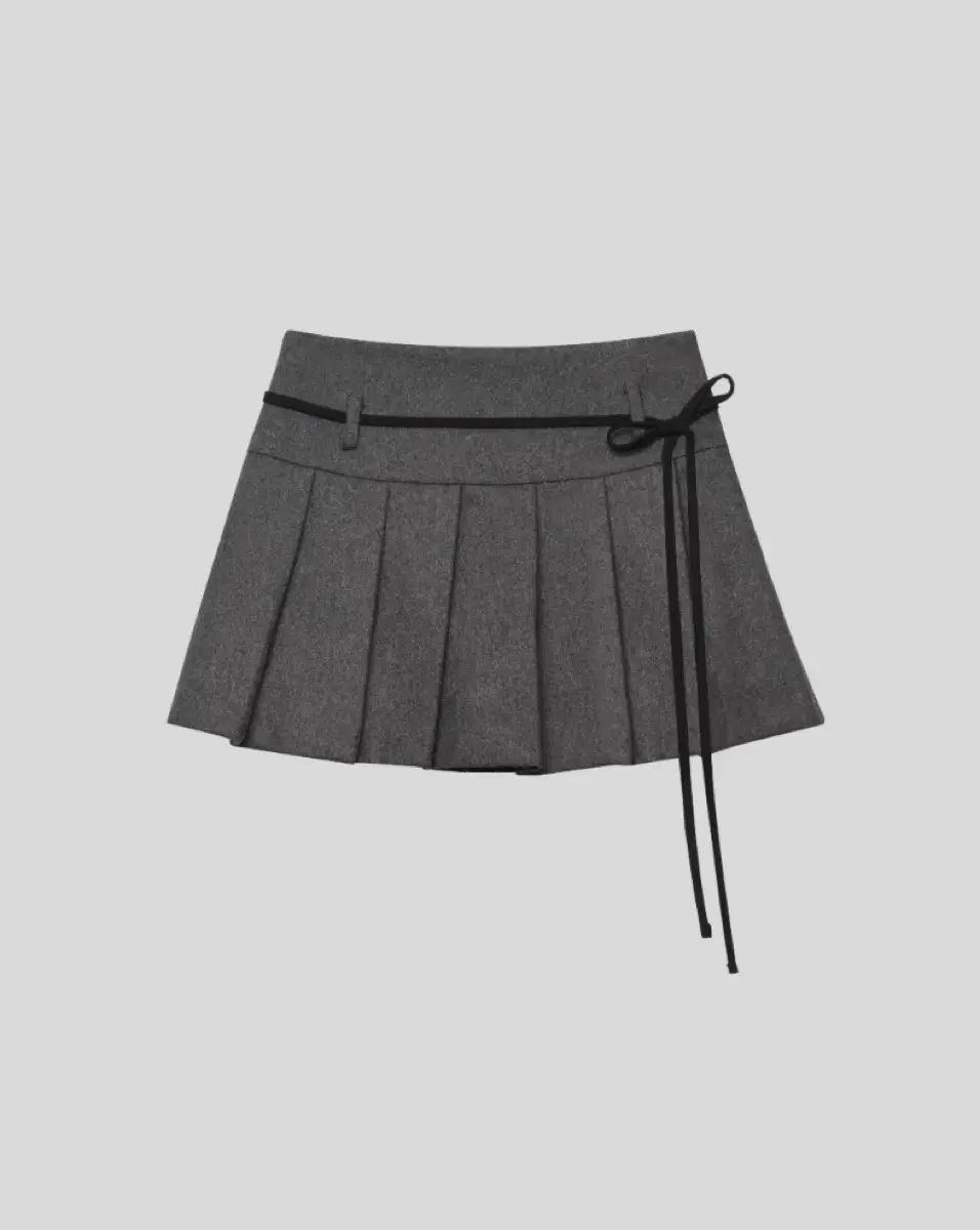 逮捕する ウール プリーツ スカート リボン