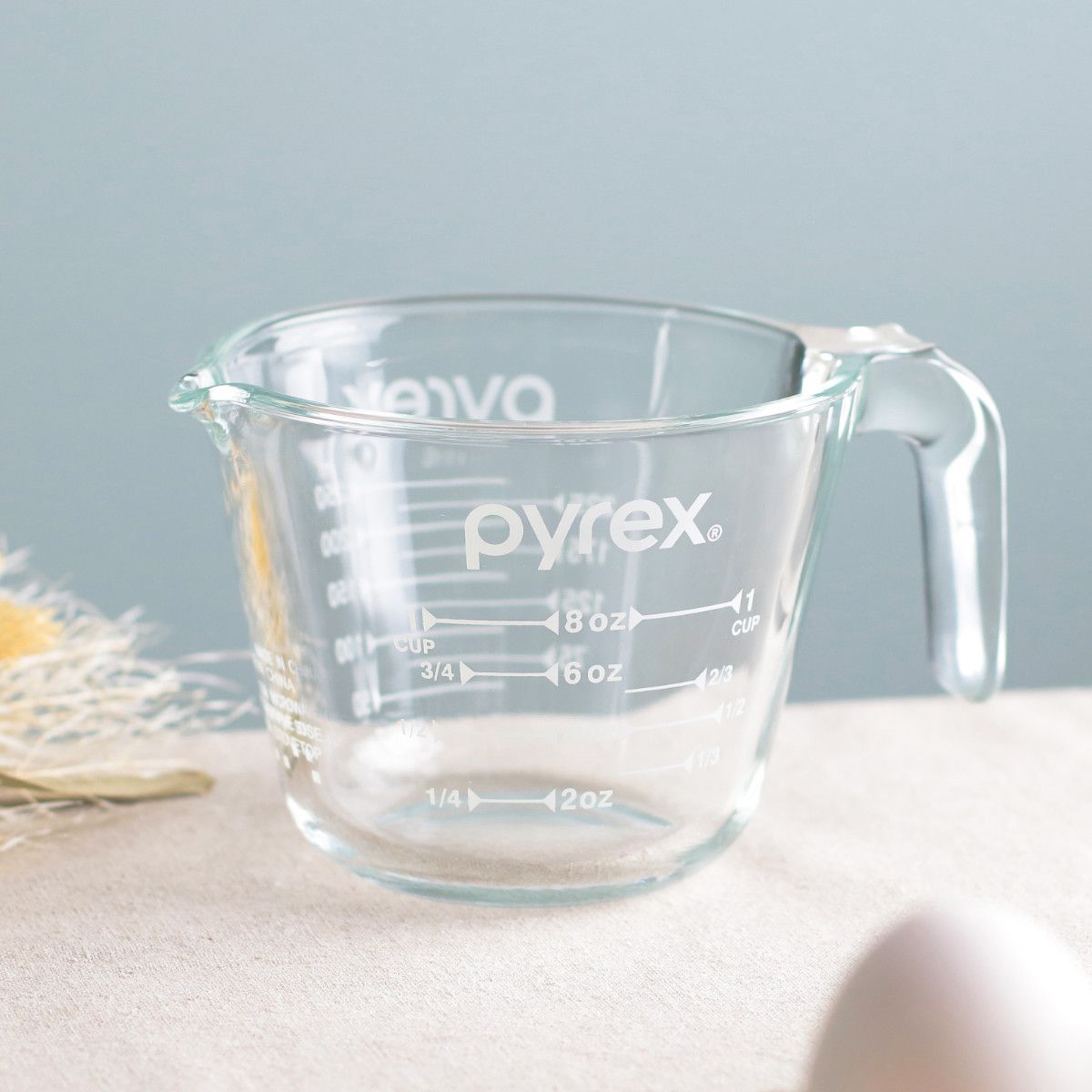 PYREX 計量カップ 250ml 耐熱ガラス 取っ手付き メジャーカップ 