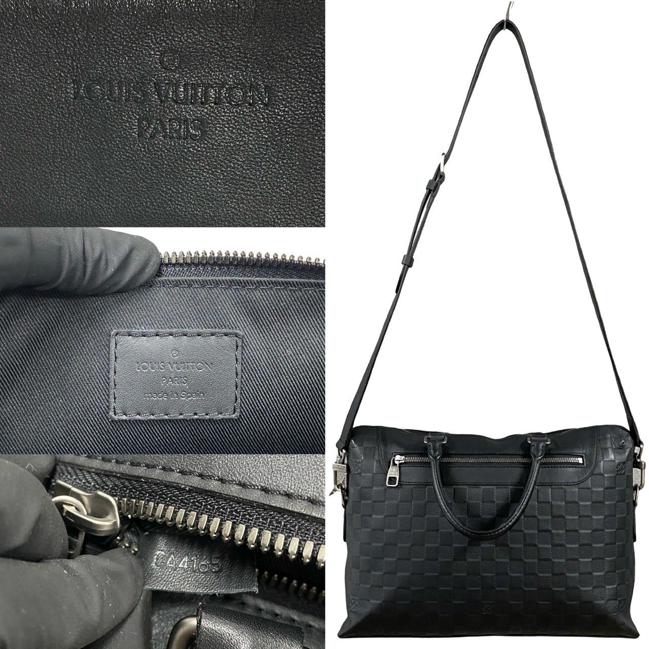 極美品✨LOUIS VUITTON ダミエ アンフェニ トラベルケース ネイビー 極美品 ルイヴィトン ダミエアンフィニ アヴェニュー ビジネスバッグ
