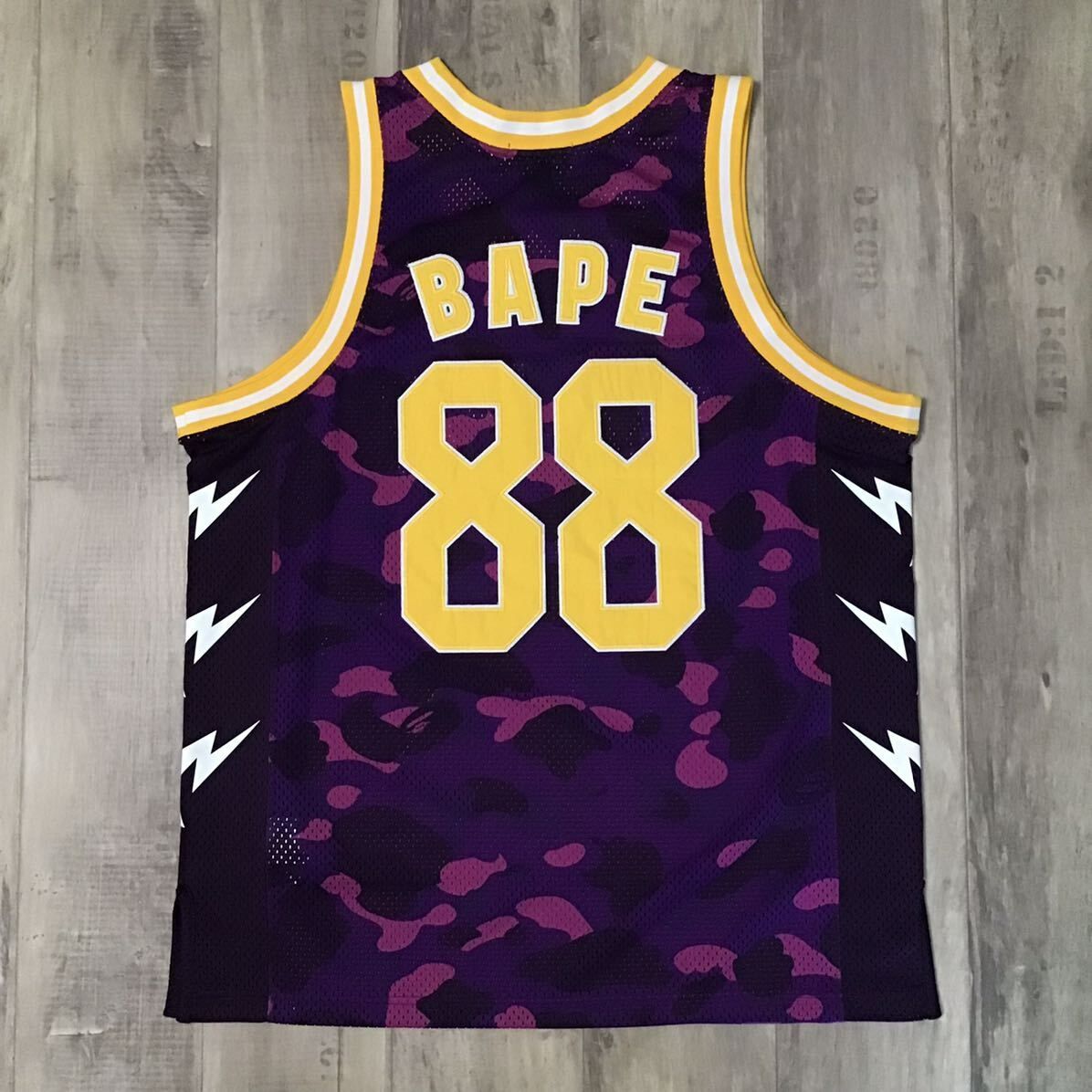 A BATHING APE ベイプスタ! 星柄 ポロシャツ L 紫 A BATHING APE ベイプスタ! 星柄 ポロシャツ L 紫