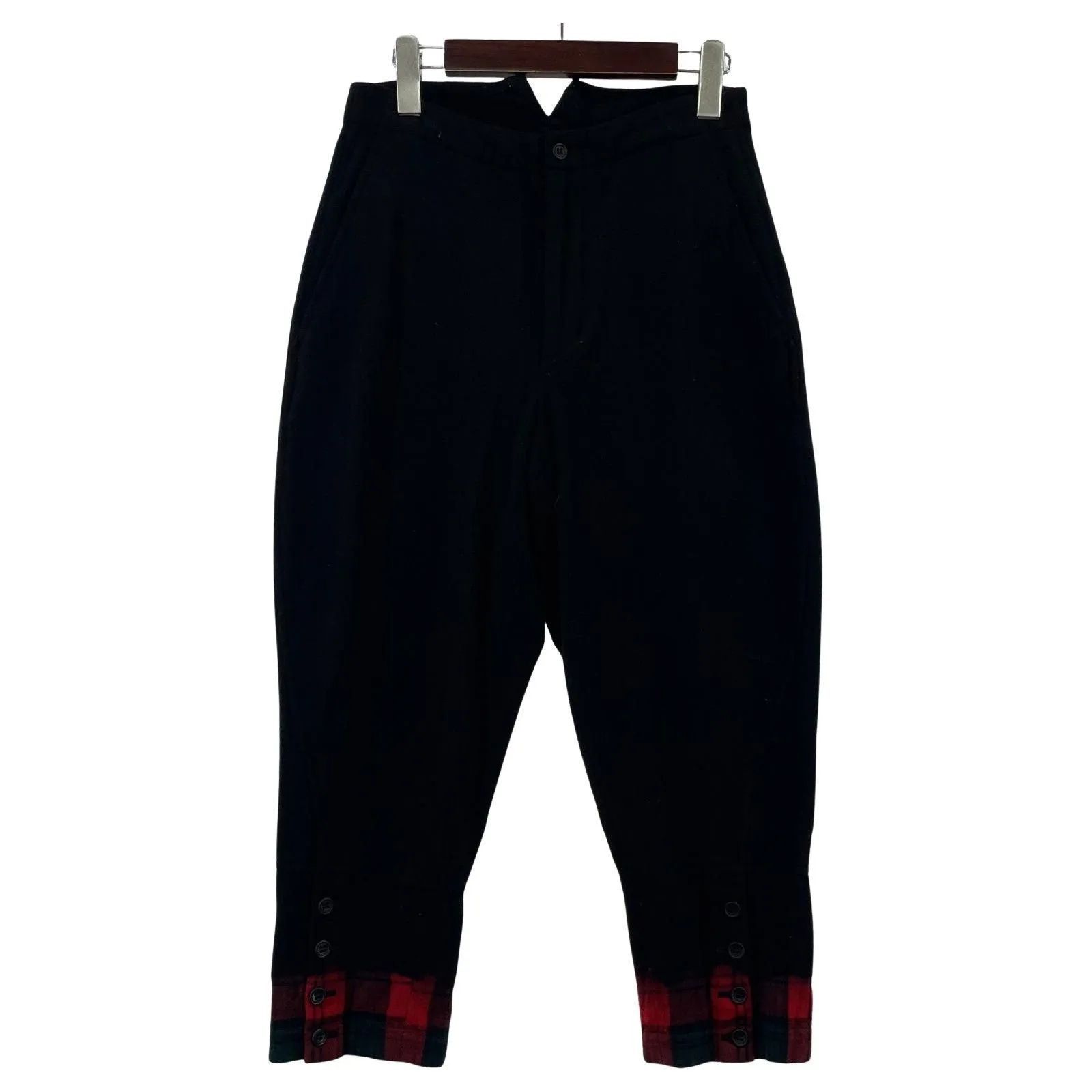 BLACK COMME des GARCONS サルエルパンツ XS 1F-P013 ブラック (ZYX 