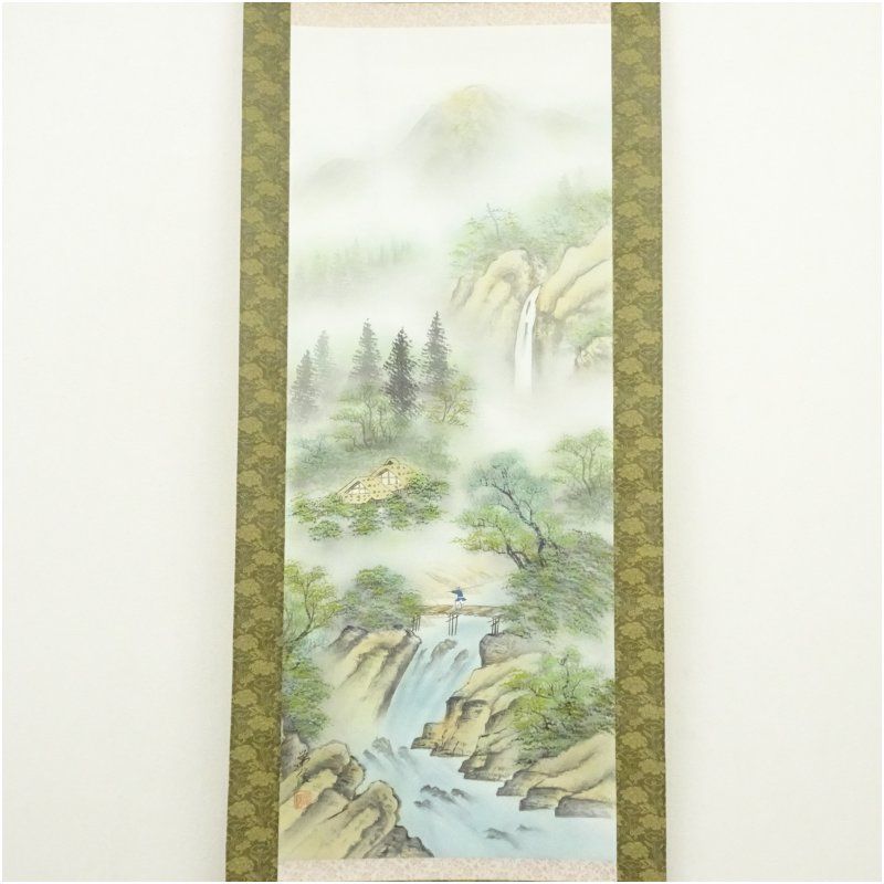 美品 掛け軸 秀善寺 千綿潤英作「掬水月在手」共箱 禅語 茶掛け 美品 掛け軸 秀善寺 千綿潤英作「掬水月在手」共箱 禅語 茶掛け