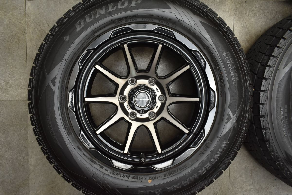 バリ溝 美品】マッドヴァンス 06 18in 8J +20 PCD139.7 ダンロップ 
