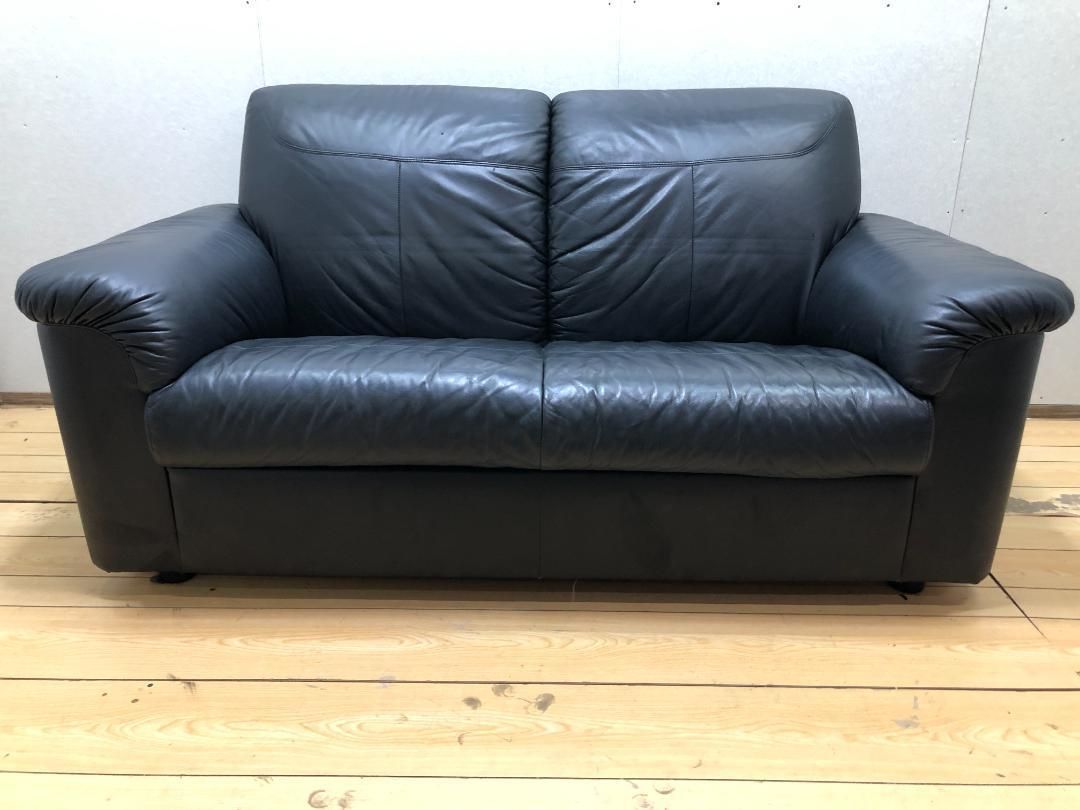 IKEA SNOGABY ２人掛けソファ レザー 本革　ソファー ☆IKEA イケア 2シーターソファ 本革使用 コンパクトサイズ レザー 2人