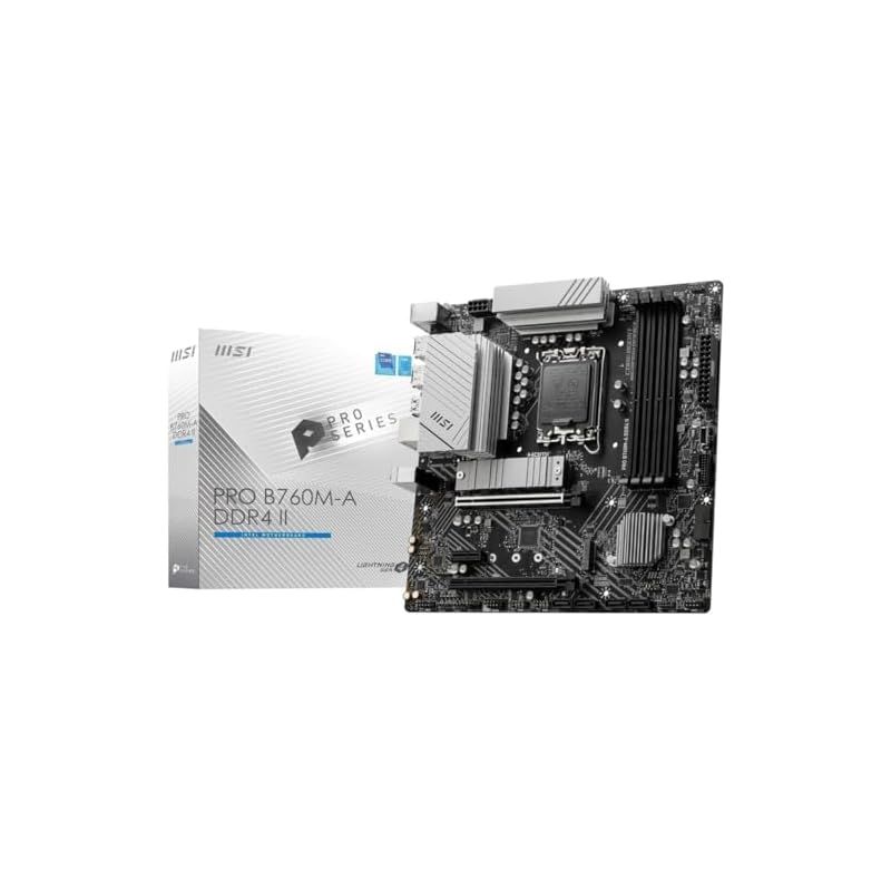 MSIマザーボード PRO B760M-A DDR4 II 第14/13/12世代Intel CPU(LGA1700) 【白い自作PCで快適ゲーム】 [B760 搭載] MB6318 0