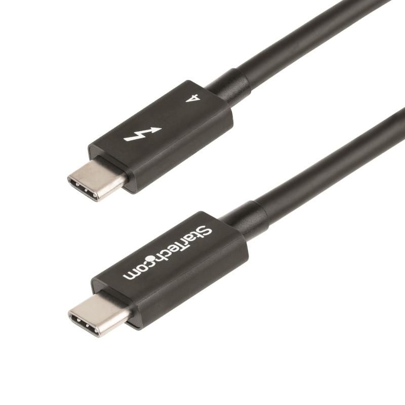 StarTech.com Thunderbolt 4ケーブル 1m 4K8K 60hz 40Gbps 100W PD Intel Thunderbolt認証取得 USB4 Thunderbolt 3