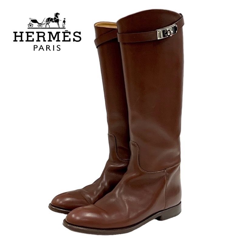 エルメス HERMES ジャンピング ブーツ ロングブーツ 靴 シューズ