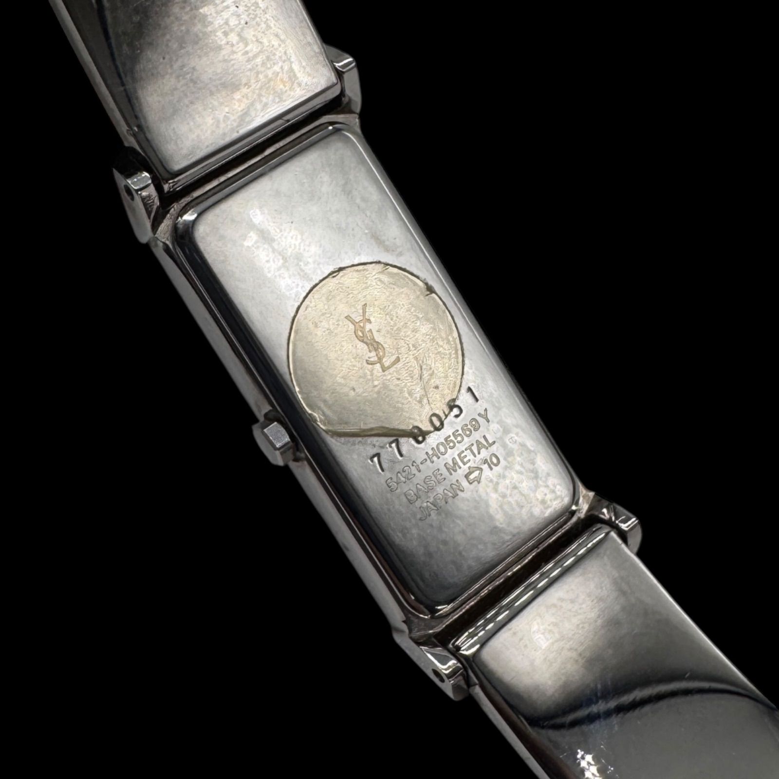 イヴサンローラン　YSL 腕時計　バングル　ロゴ　シルバー　レディース Yves Saint Laurent イヴ・サンローラン YSL ハート バングル