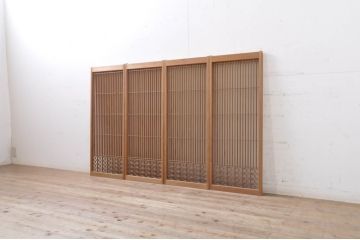 新品 格子 組子 欄間 書院戸 4枚セット 建具 11 新品 格子 組子 欄間 書院戸 4枚セット 建具 6 檜の書院建具