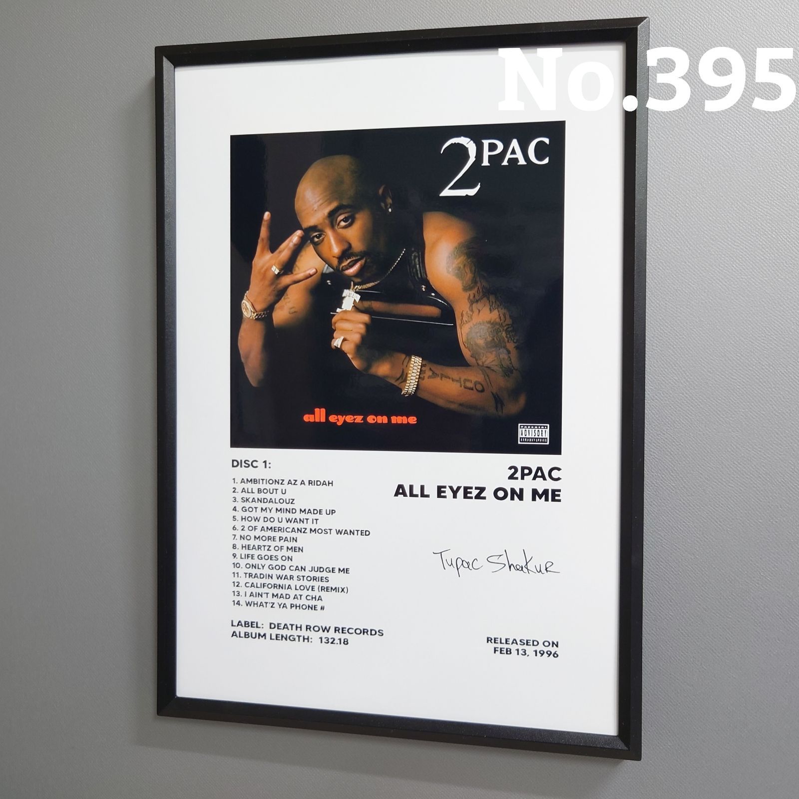 No.395 A4 2pac 2パック ポスター 写真 アート ヒップホップ
