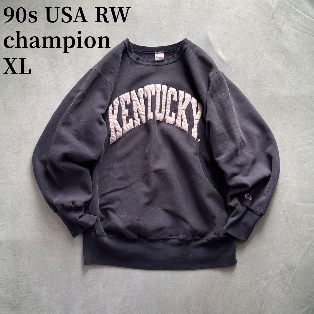 90s USA Champion RW ボロ 雰囲気系 KENTUCKY リバースウィーブ 