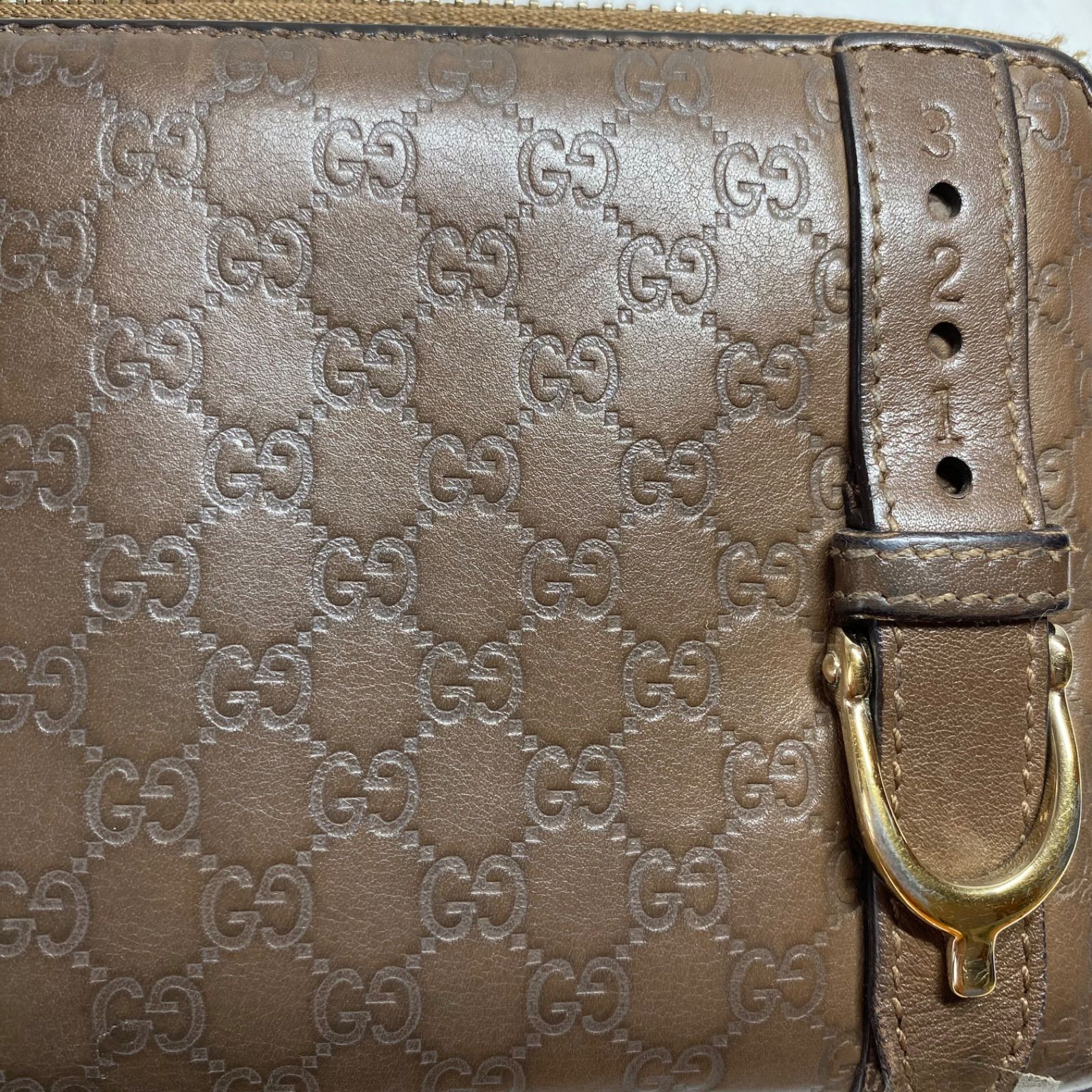 正規店買付【GUCCI】ブロンディ ブラウン スエード GG ベルト 希少❗️ 🧡美品🧡 GUCCI ラウンドファスナー長財布 ブラウン茶