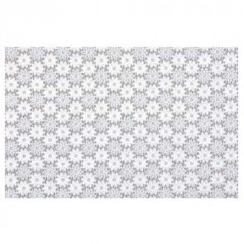 富双合成 テーブルクロス FGラミネートレース 狭幅 約40cm幅×20m巻 透明表貼り L3057 ホワイト