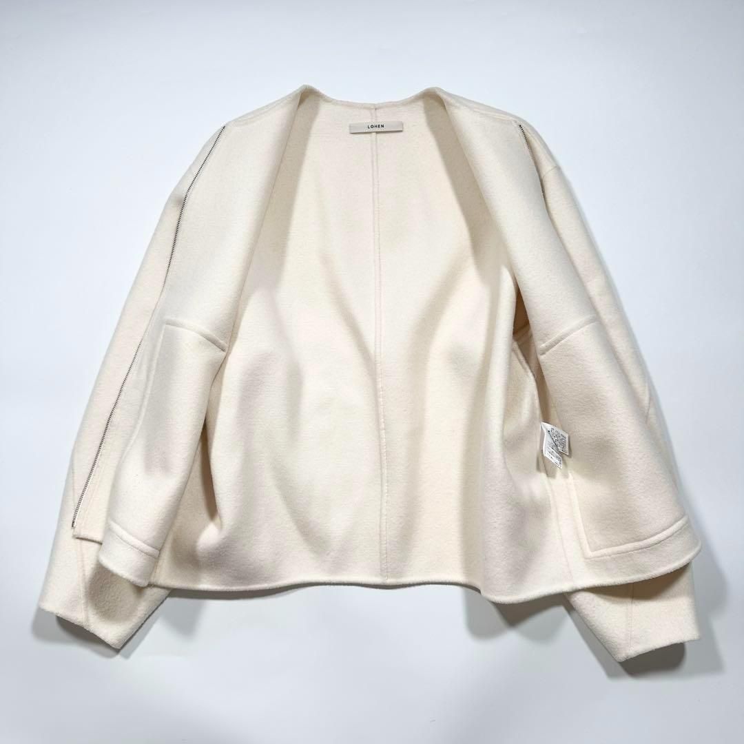 ローヘン lohen バックフォルムリバーZIPブルゾンコート ネイビー 2025