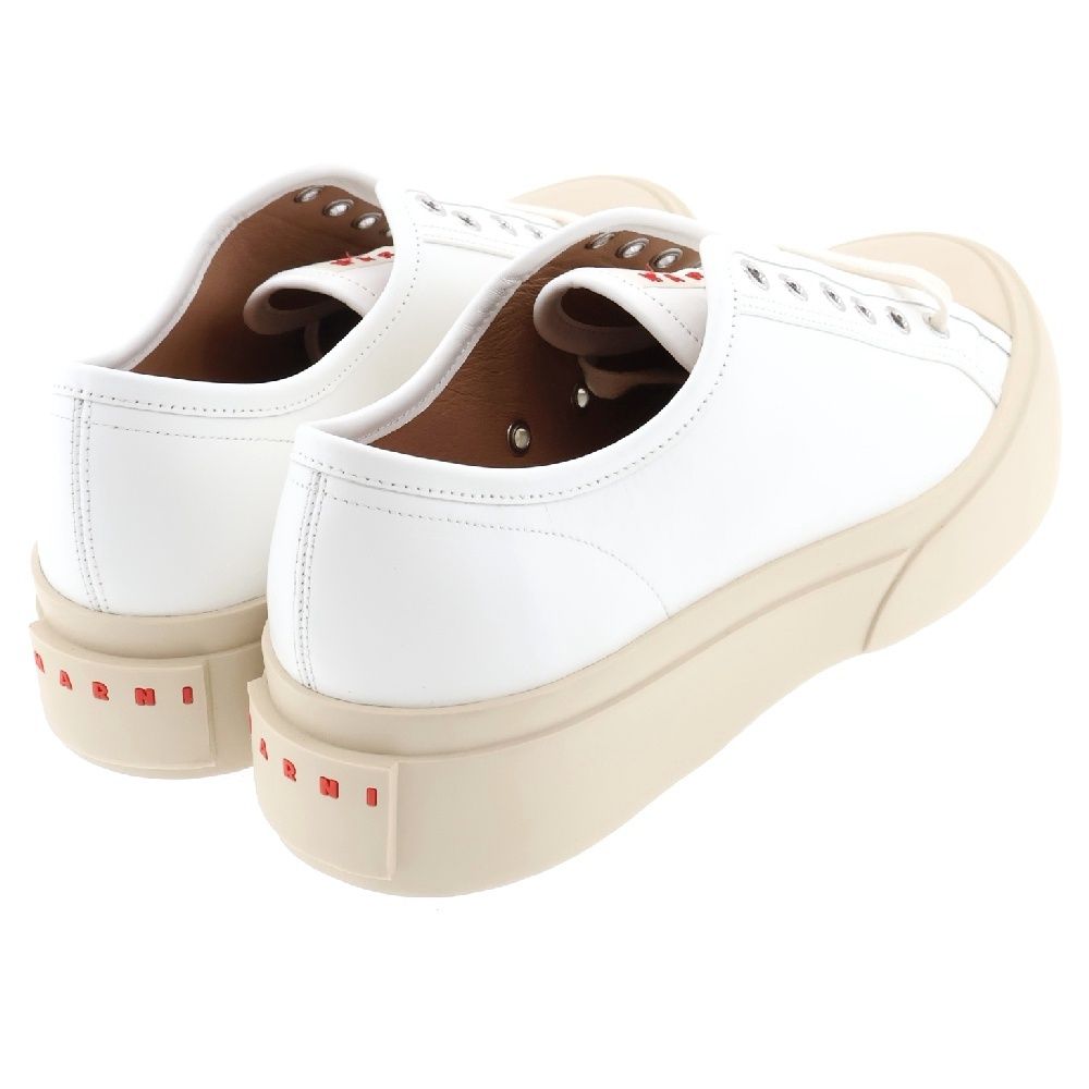 marni ロゴ刺繍レザースニーカー MARNIレザーロゴソールレースアップローカットスニーカー (MARNI