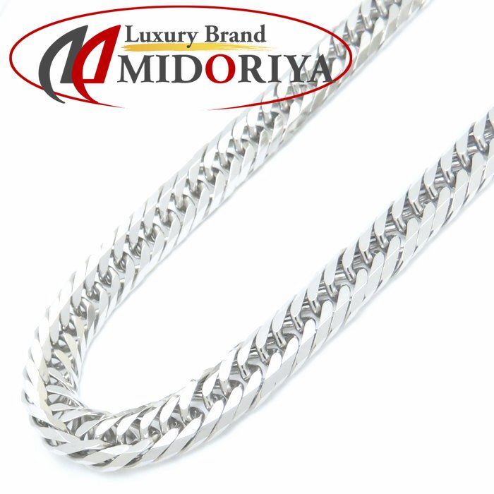 喜平ネックレス Pt850プラチナ 8面 トリプル 46.5cm 45.8g/76090【中古  