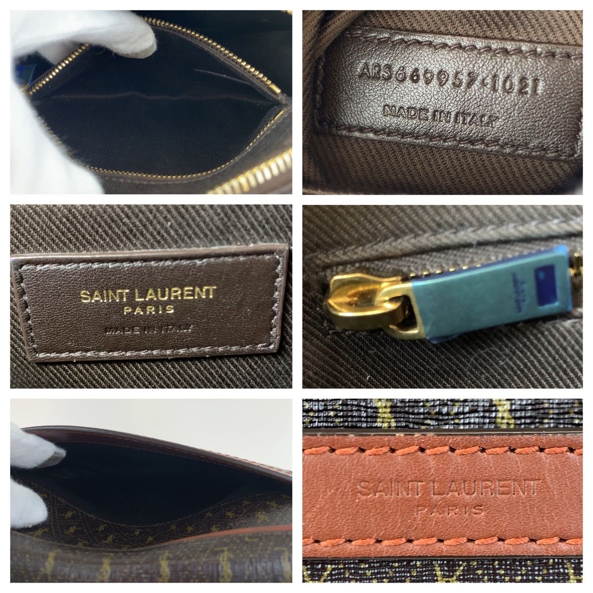 SAINT LAURENT サンローラン ル・モノグラム YSL ブラウン 茶