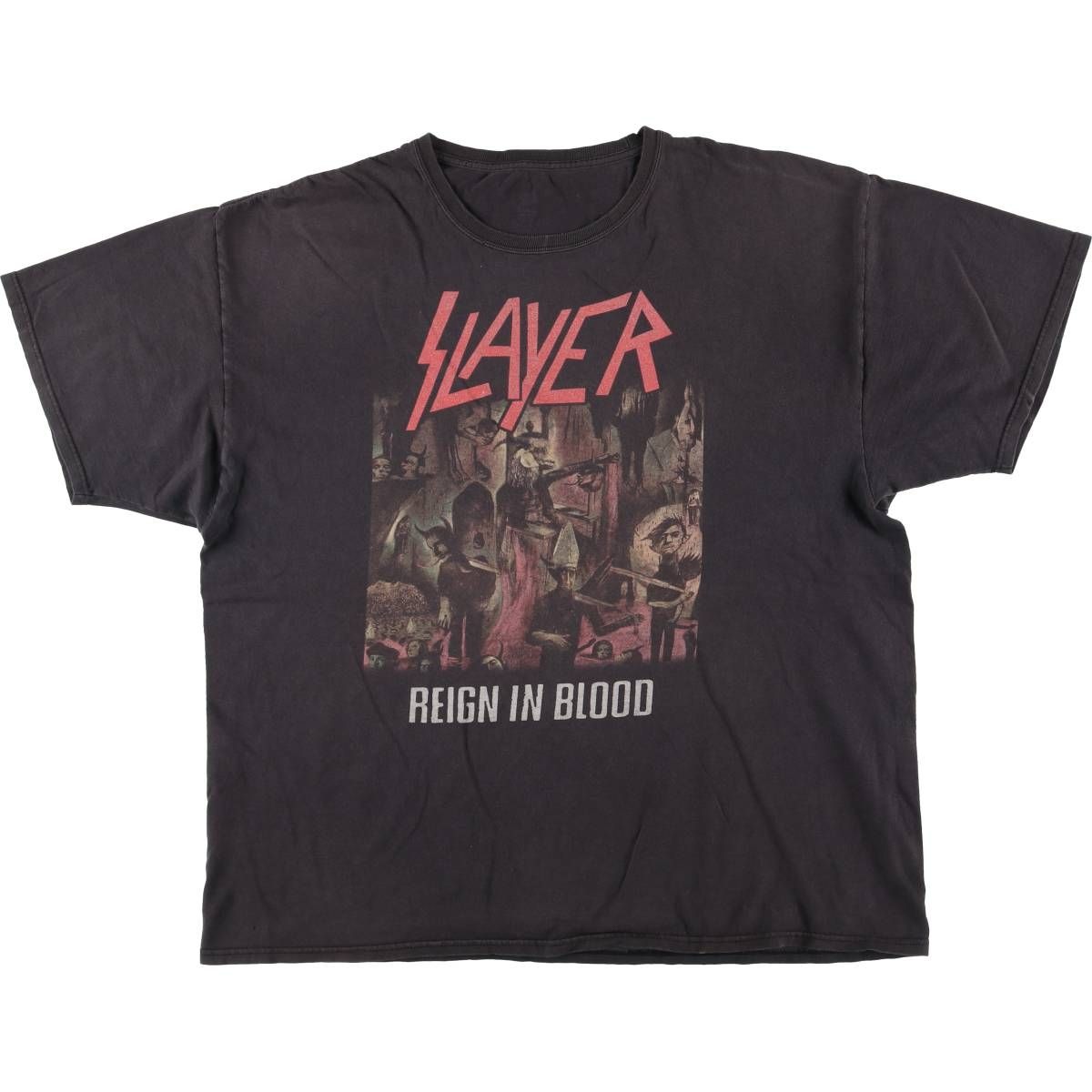 古着 SLAYER スレイヤー バンドTシャツ バンT メンズXL相当|eaa542292