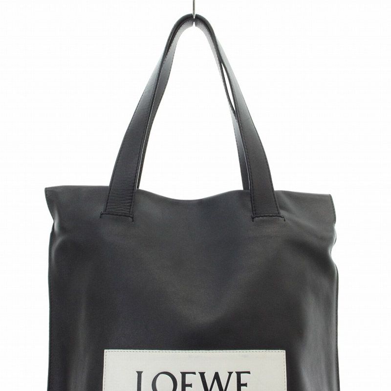 ロエベ LOEWE ショッピングトートバッグ アナグラム レザー 黒 ブラック /YO □SH □OH - メルカリ