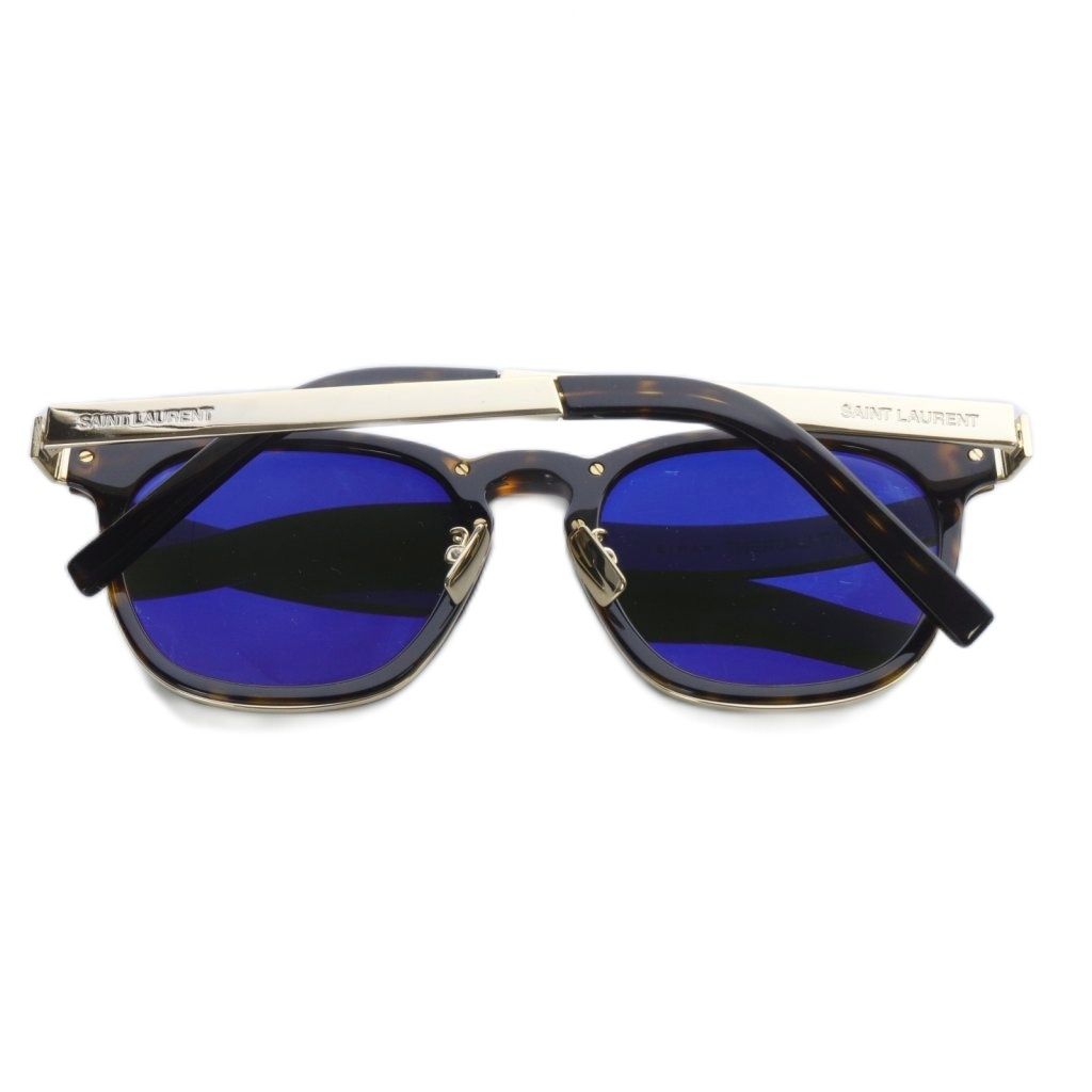 サンローラン パリ SAINT LAURENT PARIS COMBI べっ甲柄 サングラス 51 21-145 茶 ブラウン ゴールド色 SL 28 F