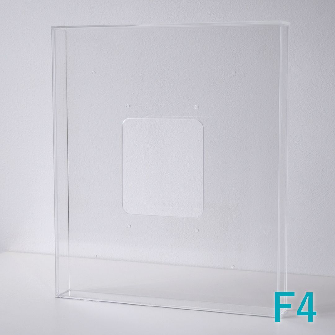 アクリル製の透明な額 prèdoux フローティングペースト用 F4サイズ 額縁用外箱付 浮かし貼り用額縁 デッサン額 浮かし貼り用額縁 水彩額 版画額 写真額 書道額 アクリルフレーム アクリル額 アクリル立体額 フォトフレーム