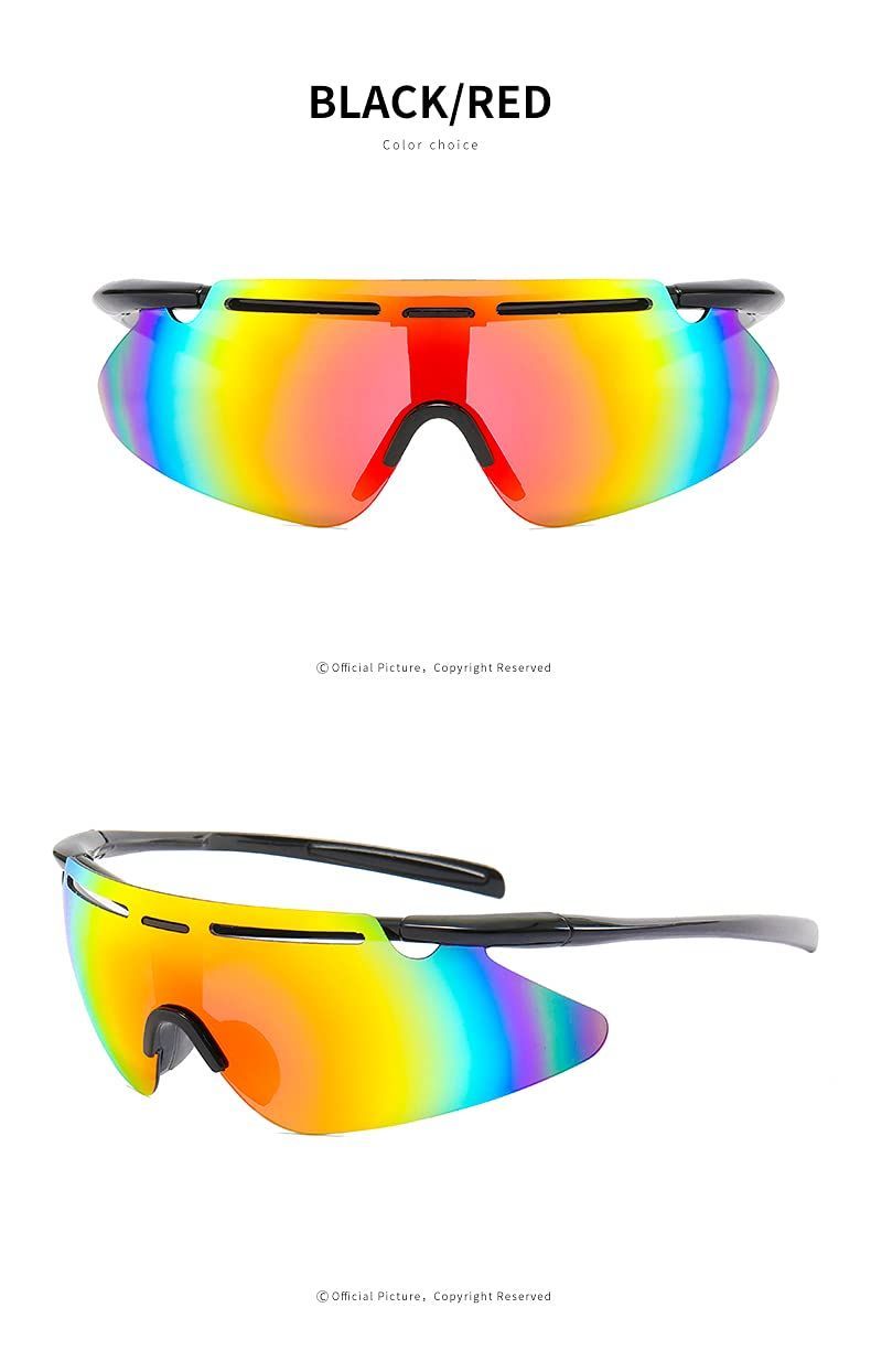 色: レッド】Fafaloveサングラス スポーツサングラス 自転車眼鏡 UV メルカリShops