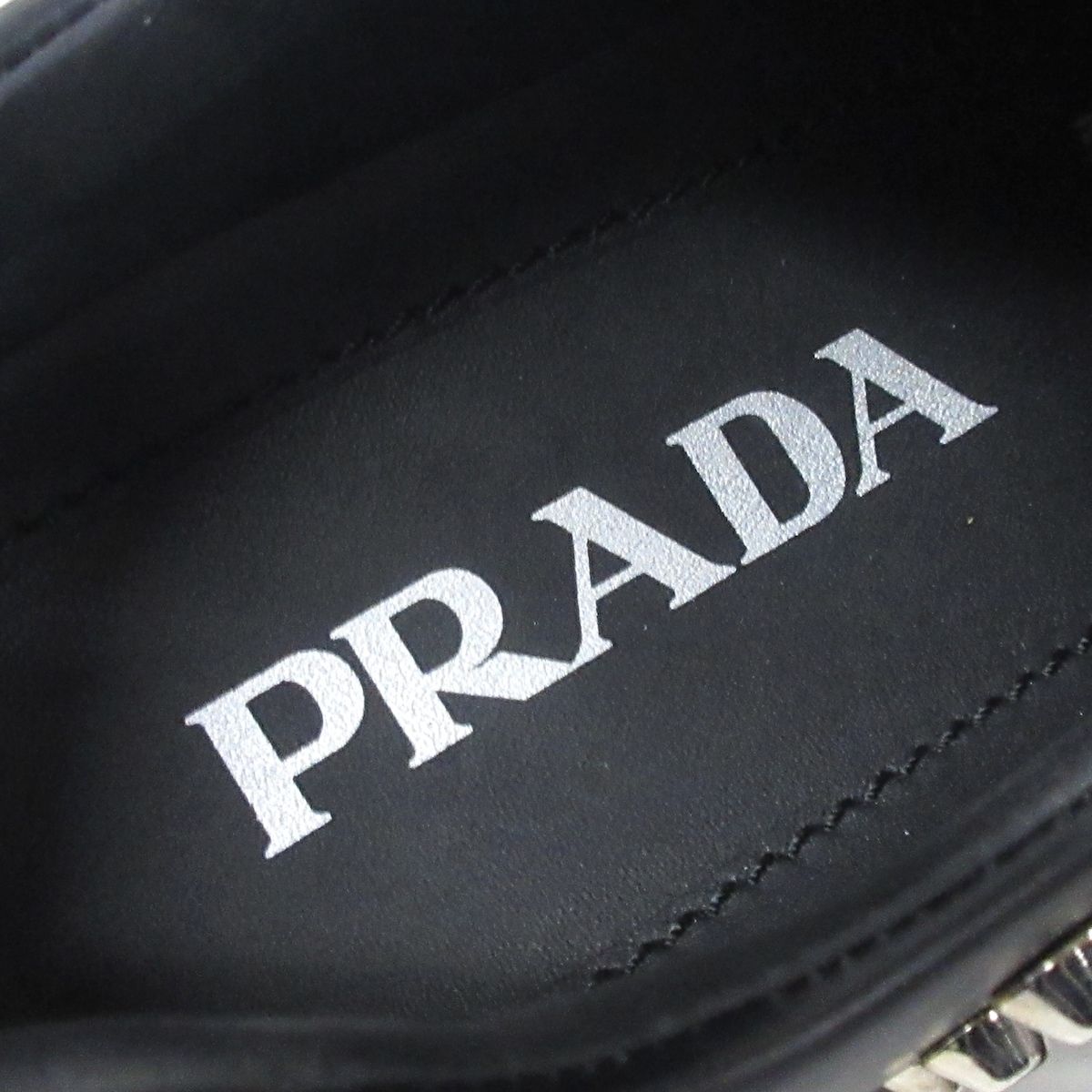 PRADA(プラダ) シューズ 37 1/2 レディース美品 - 黒×シルバー 厚底 