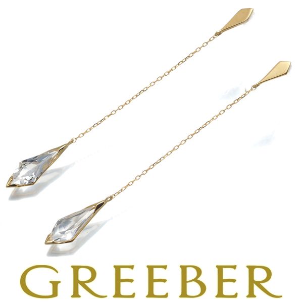 スタージュエリー K18 YG プリズム PRISM クォーツ ロング ピアス