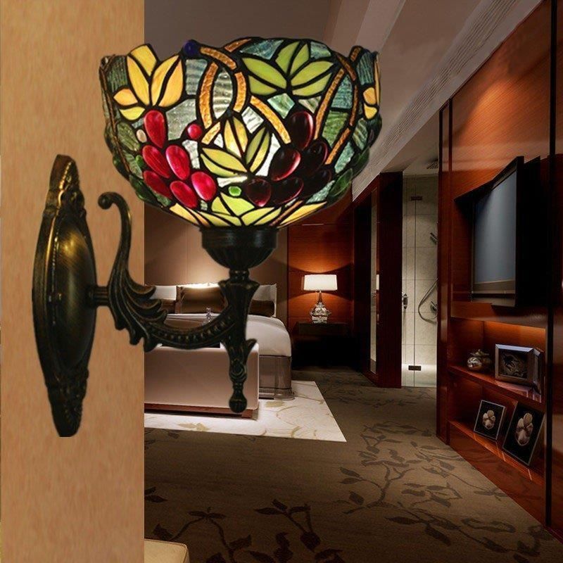 北欧風デザイン ポーチライト ステンドグラス 玄関照明 ステンドグラス