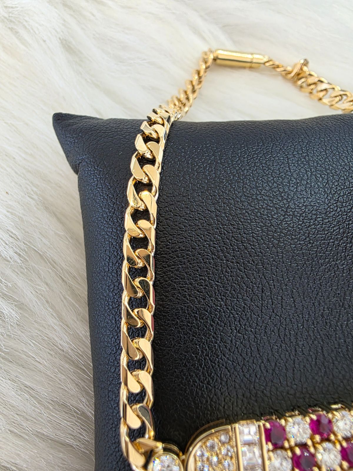 ☆K18YG ルビー ダイヤモンド ブレスレット 14.7g 18金 K18