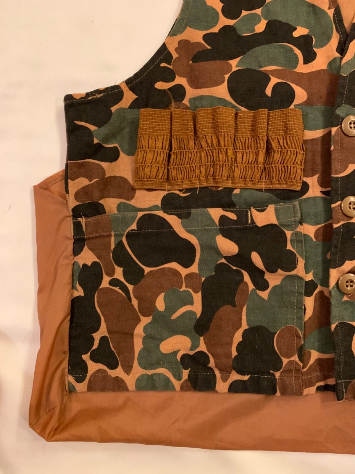 【デッドストック】【希少】70年代Gamehide フィッシングベスト ブラウン 70s GAME WINNER SPORTSWEAR Hunting Vest ゲームウィナー
