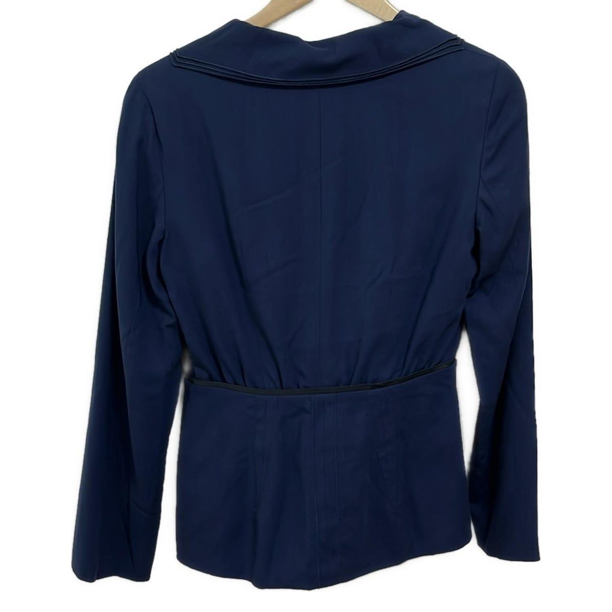 GIORGIOARMANI ジョルジオアルマーニ ジャケット サイズ40 M レディース - ネイビー×黒 長袖 春 秋