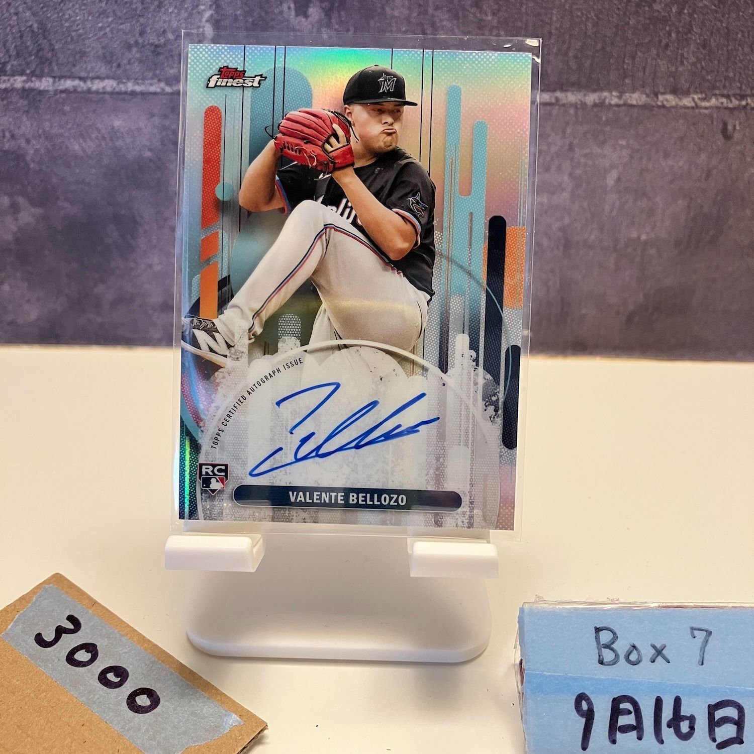 2025 Topps Finest Valente Bellozo 直筆サイン MIAMI MARLINS