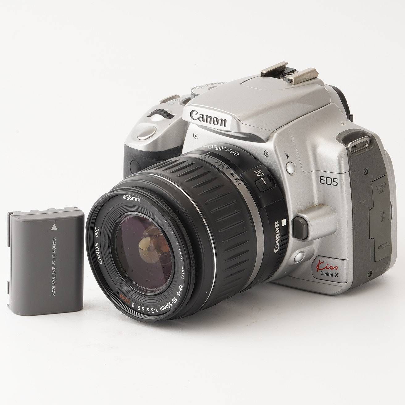 Canon EOS Kiss ×5 ボディ 18-55mm レンズ 箱 説明書 バッテリー 充電 