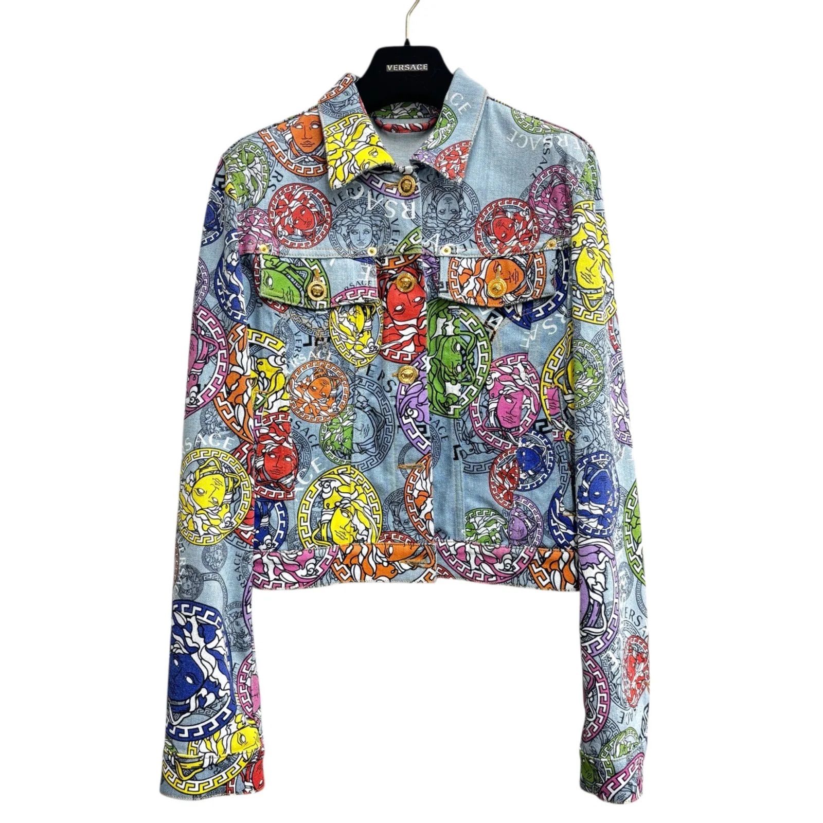 ヴェルサーチェ デニムジャケット メドューサ レディース 40 1355
