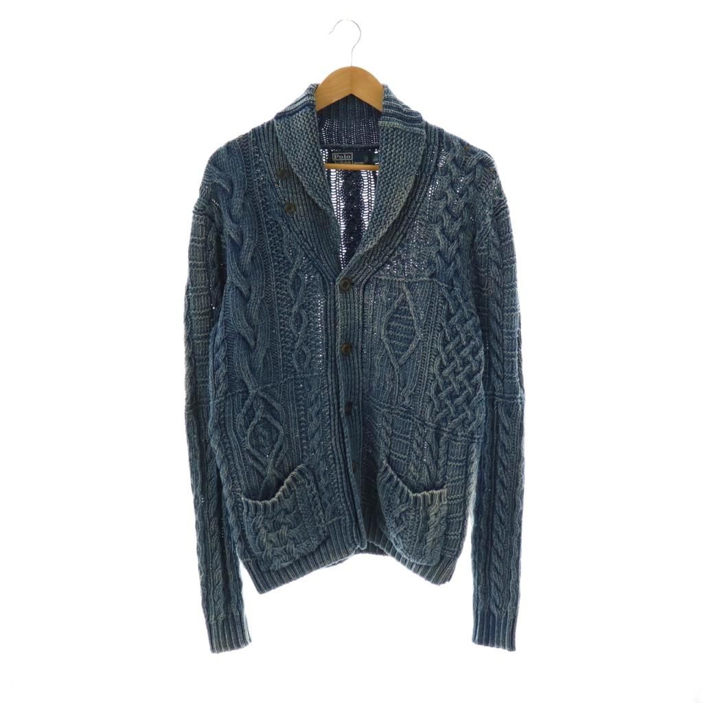 ポロ バイ ラルフローレン Polo by Ralph Lauren ケーブル編みニットカーディガン S ネイビー |ES OS