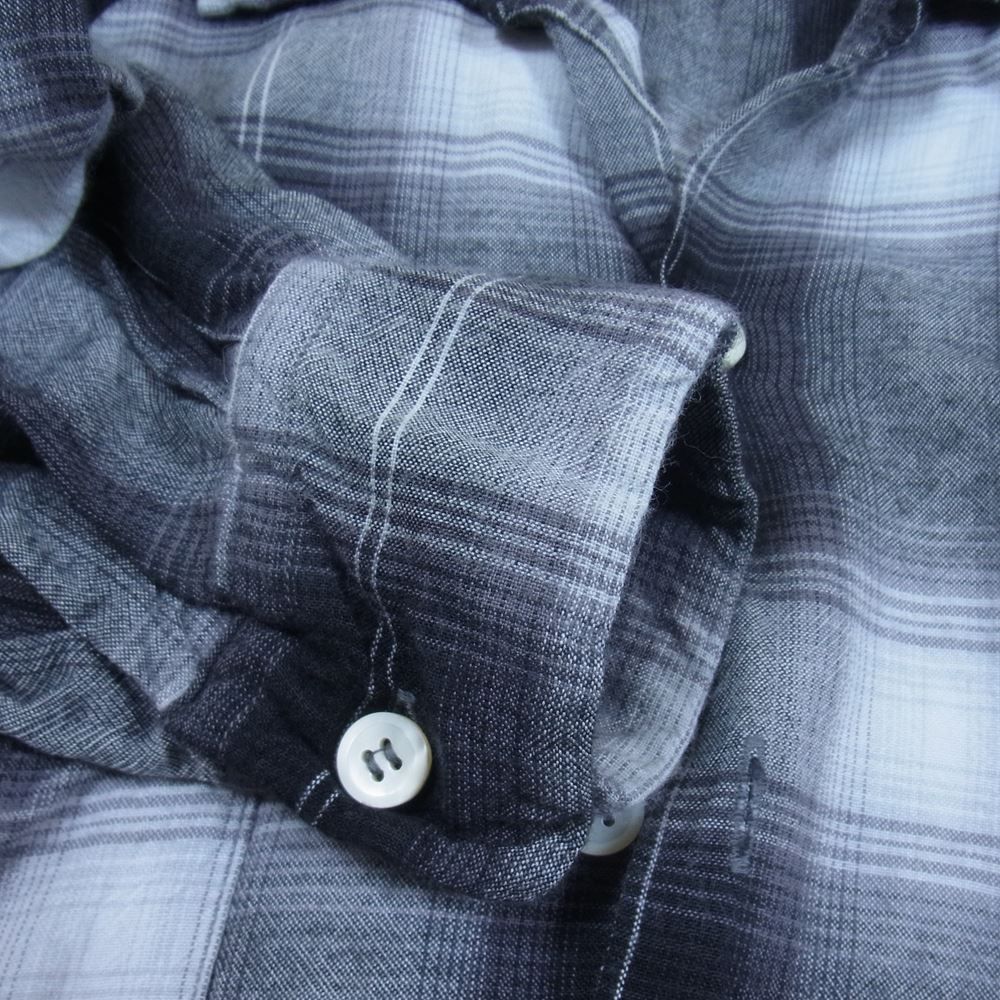 ザリアルマッコイズ 長袖シャツ オンブレ チェック オープンカラー