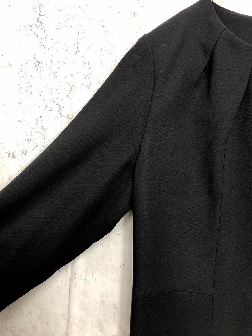 【直営店最安値】 LES MUES レミュー ウォッシャブルフォーマル ノー ジャケット＋七分丈ジャケット 前開きワンピース セットアップ size11 黒 ◎レディース 自在な