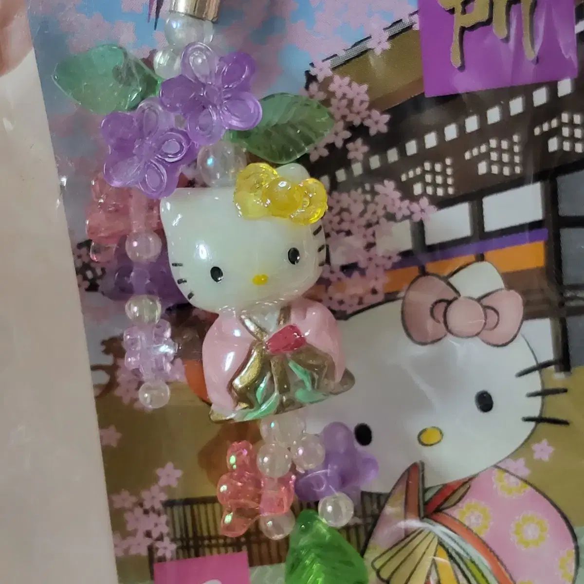 ご当地キティ 京都御所 参観記念　限定 ストラップ【レア】 ハローキティ 京都 御所 訪問 記念 限定 キティ ストラップ レトロ