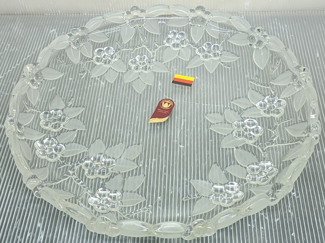 クリスタルガラス30.5cm大皿 Made inドイツ - 食器