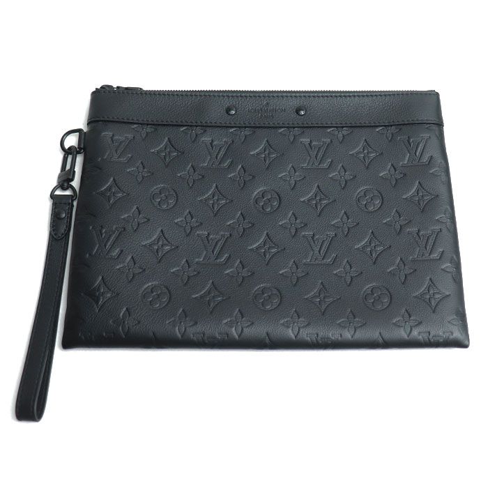 LOUIS VUITTON ルイ ヴィトン ポシェット トゥ ゴー クラッチバッグ モノグラムシャドウ ブラック M81570 ICチップ メンズ