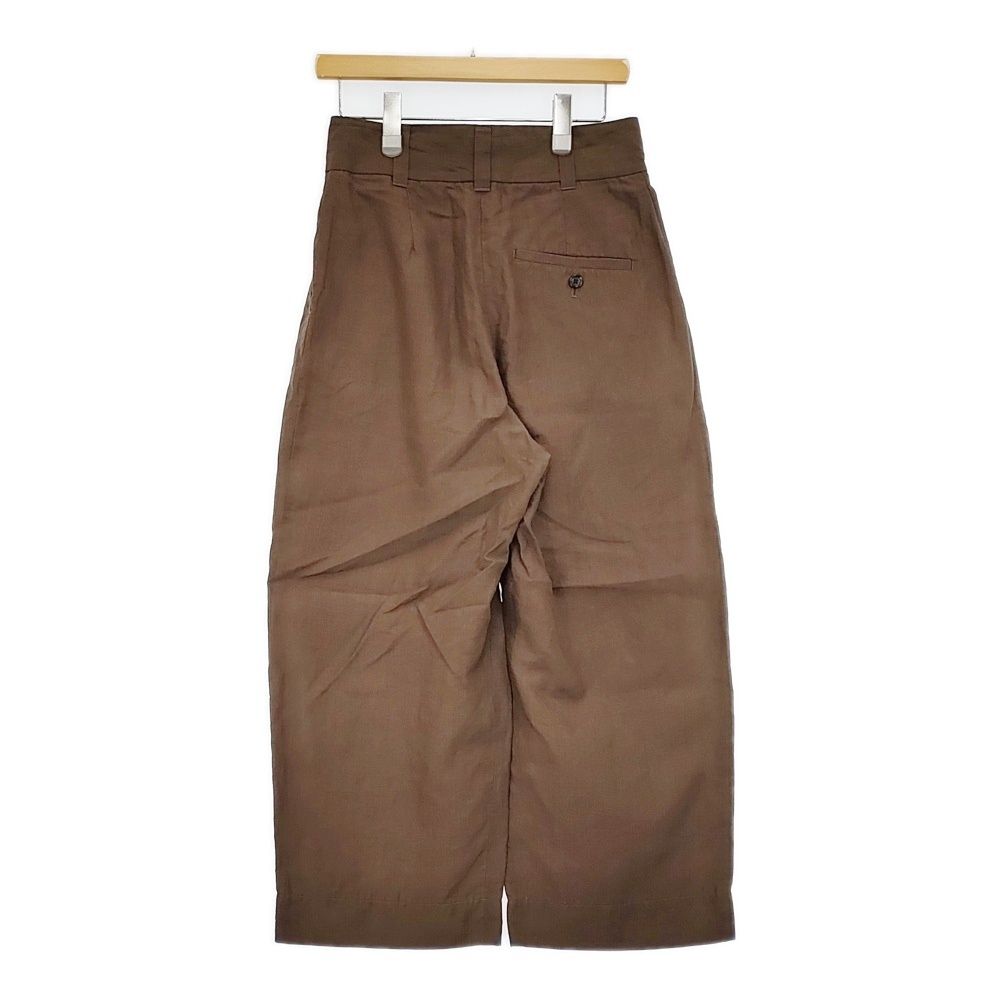 MARGARET HOWELL DENSE FINE LINEN POPLIN 578-4143014 2 定価37400円 パンツ 24SS ブラウン レディース マーガレットハウエル 5-0930M♪