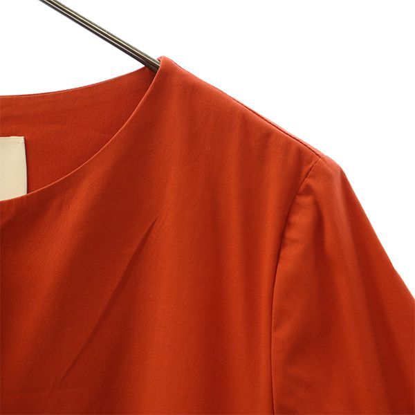 ボールジィトゥモローランド ノーカラー コート 38 レッド Ballsey