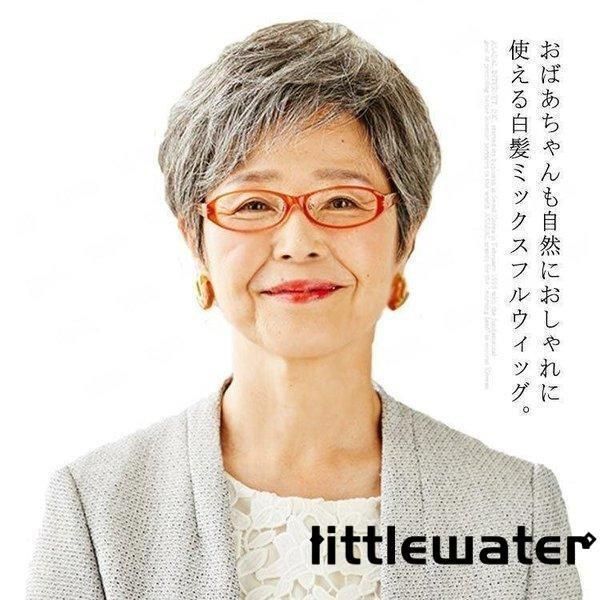 ウィッグ フルウィッグ 白髪ミックス ショート 男性用かつら グレー