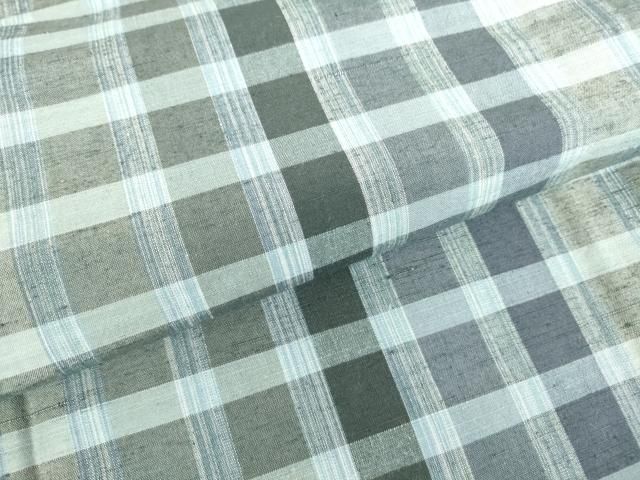 平和屋着物▽上質な紬 単衣 格子 鈴乃屋扱い 正絹 逸品 DAAV5960az 平和